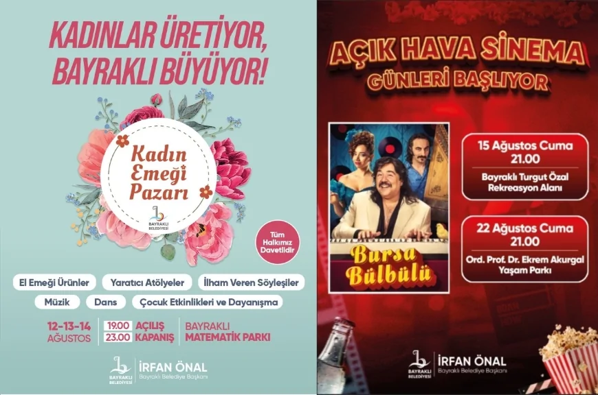 Kadın Emeği, Açık Hava Sineması, Konser ve Şenliklerle Bayraklı’da Yaz Başlıyor!