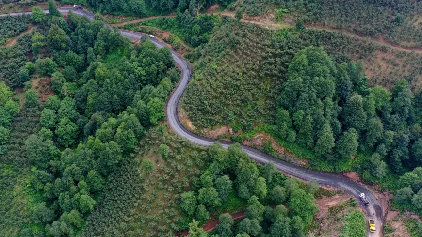 Ordu-Samsun sınırındaki 11,6 kilometrelik yolun asfaltı tamamlandı, Akkuş ile Salıpazarı bağlantısı yenilendi