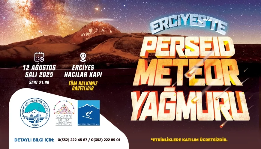 Perseid Meteor Yağmuru İçin Erciyes’te 2 Bin 650 Metrede Gökyüzü Buluşması
