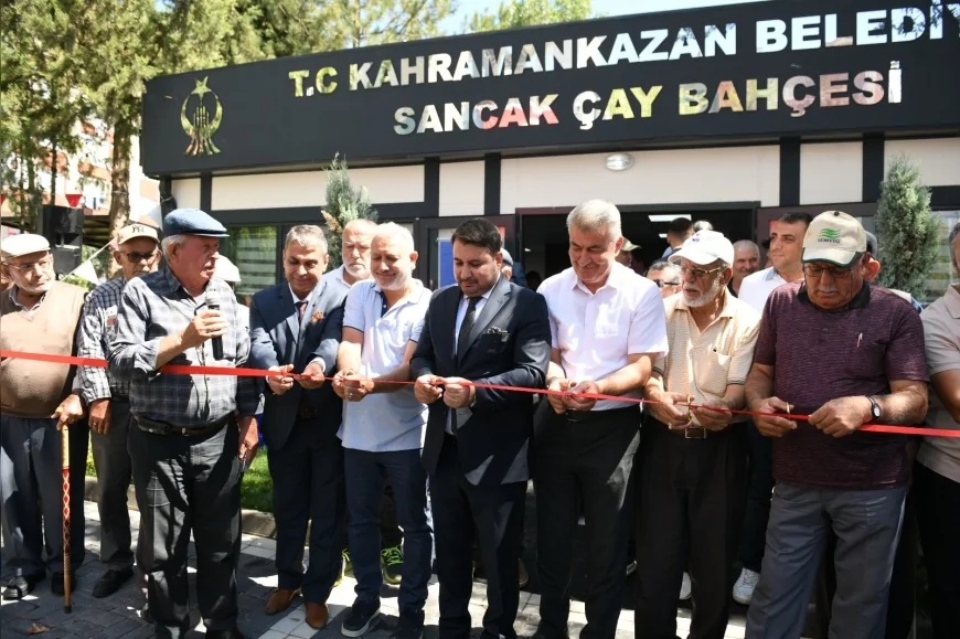 Kahramankazan’da yenilenen Sancak Çay Bahçesi törenle açıldı, vatandaşlardan yoğun ilgi gördü