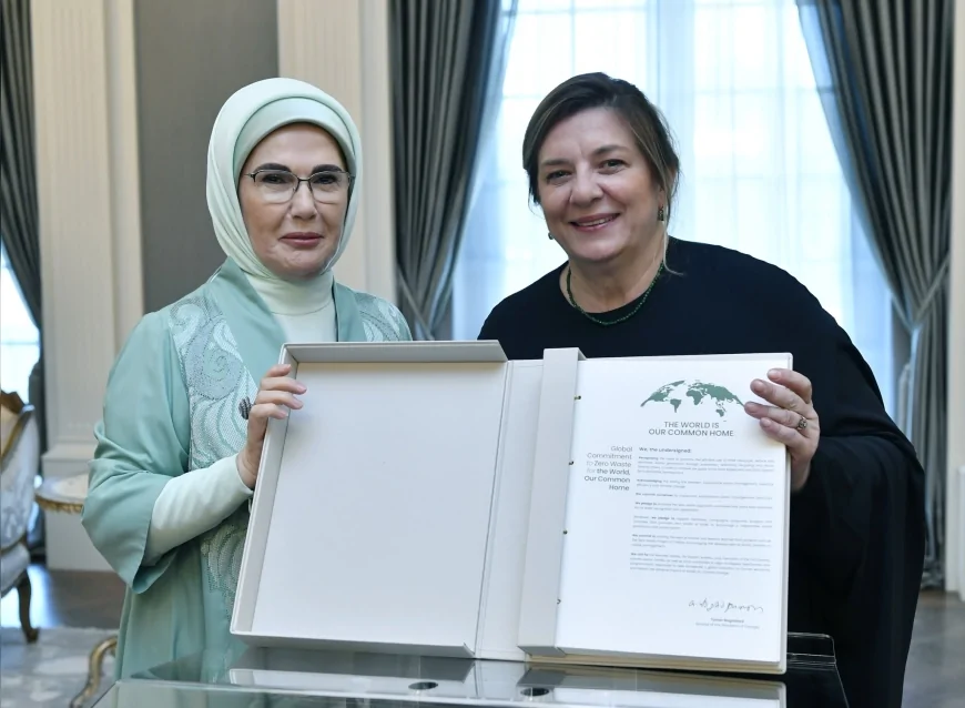 Emine Erdoğan ve Tamar Bagrationi çevre ve aile değerleri için bir araya geldi