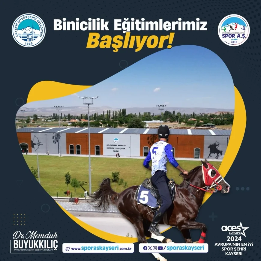 Kayseri’de binicilik eğitimleri için yeni dönem kayıtları başladı