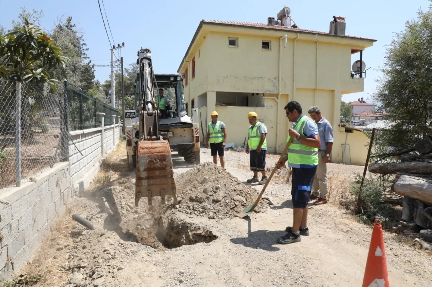 Fethiye Eldirek’te yaz su kesintilerine çözüm için sondaj kuyusu ve yeni terfi hattı çalışmaları başladı