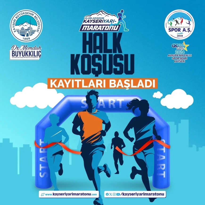 Kayseri Yarı Maratonu halk koşusu için kayıtlar başladı
