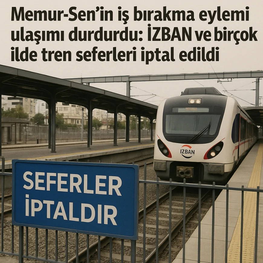Memur-Sen’in iş bırakma eylemi ulaşımı durdurdu: İZBAN ve birçok ilde tren seferleri iptal edildi