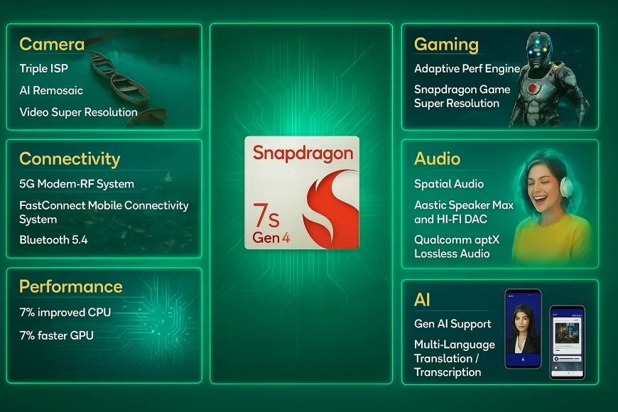 Snapdragon 7s Gen 4 tanıtıldı: Daha hızlı çekirdek, güçlü GPU ve yeni yapay zeka özellikleri!