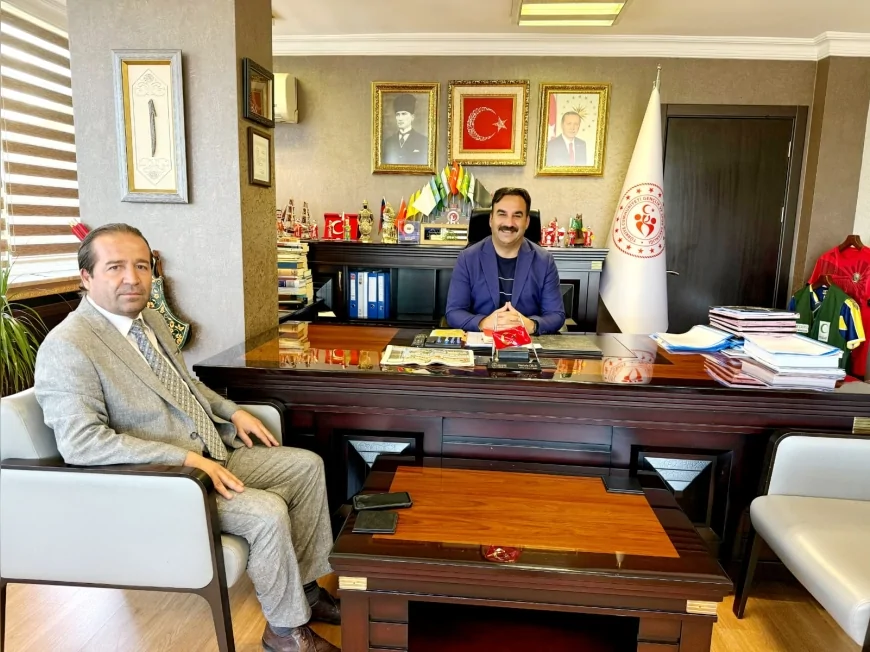 CUMHA Ankara Temsilcisi Serdar Nalcı’dan Ankara Gençlik ve Spor İl Müdürü Mustafa Çelik’e ziyaret