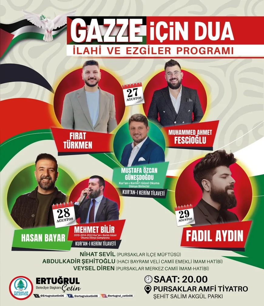 Pursaklar Belediye Başkanı Ertuğrul Çetin: "Gazze için tek yürek olacağımız programa tüm hemşehrimizi bekliyorum"