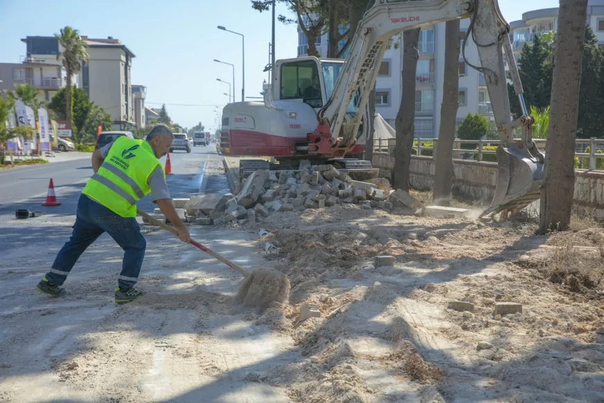 Güzelbahçe Belediyesi ana arterlerde başlattığı kapsamlı yenileme çalışmalarıyla ilçenin ulaşım ve kent siluetini dönüştürüyor