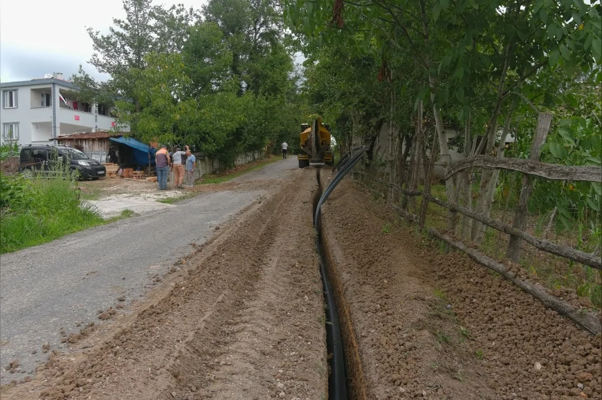 Ünye’de 4 mahallenin içme suyu sorunu 5 bin metrelik yeni altyapı hattı ile çözülüyor