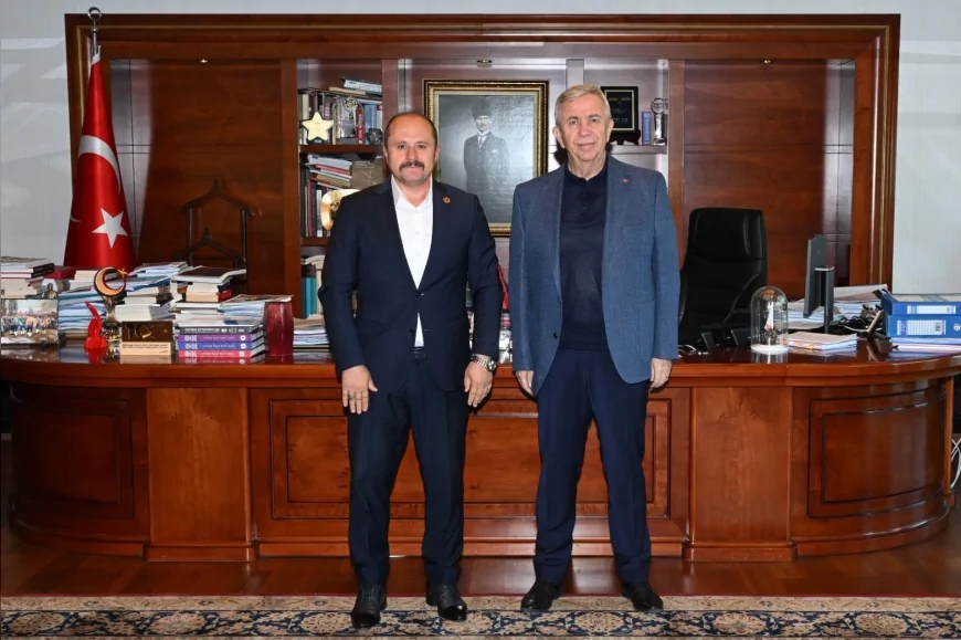 Şoförler Odası Başkanı İsa Yalçın’dan Mansur Yavaş’a esnaf sorunları ziyareti