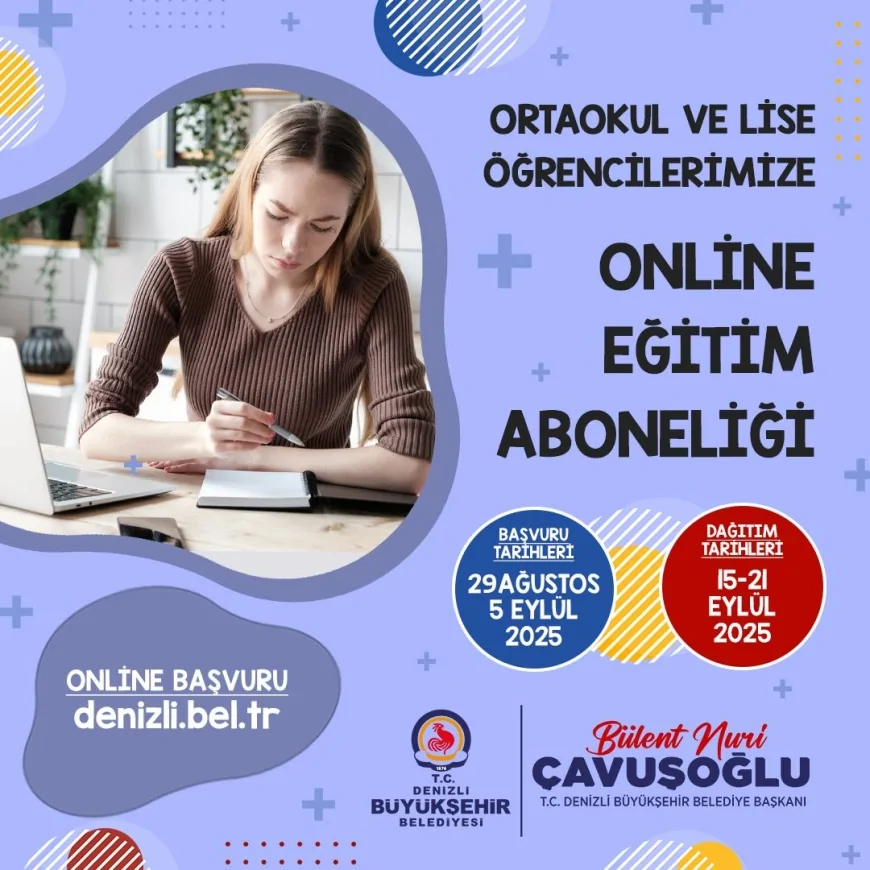 Denizli Büyükşehir’den öğrencilere ücretsiz online eğitim desteği