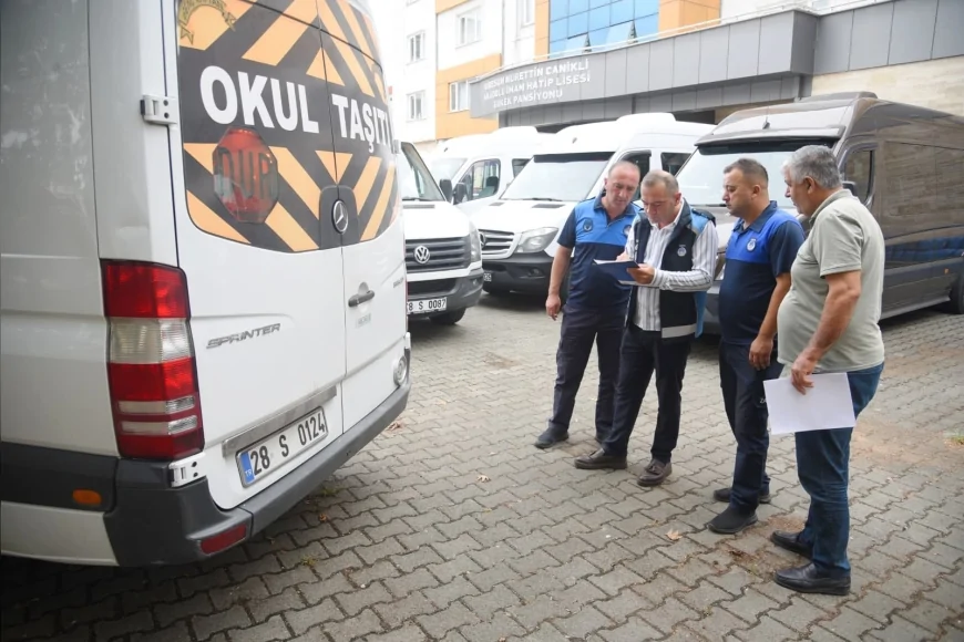Giresun Belediyesi yeni eğitim yılı öncesi okul servislerine sıkı denetim uyguladı