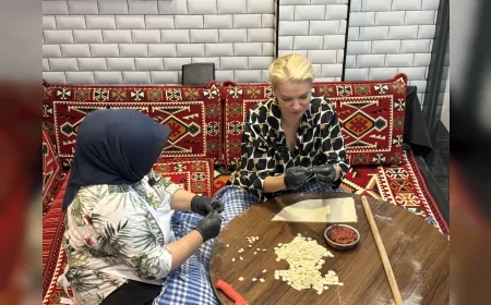 Pelin Çift Kayseri Mutfak Sanatları Merkezi’ni ziyaret etti: “Lezzetin peşinde Kayseri’ye geldim”