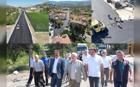 Çorum Belediyesi Uğurludağ’da asfalt çalışmalarına destek verdi!