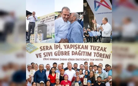 Mersin’de “Sera İpi, Yapışkan Tuzak ve Sıvı Gübre Dağıtım Töreni”nde üreticilere destek sağlandı!