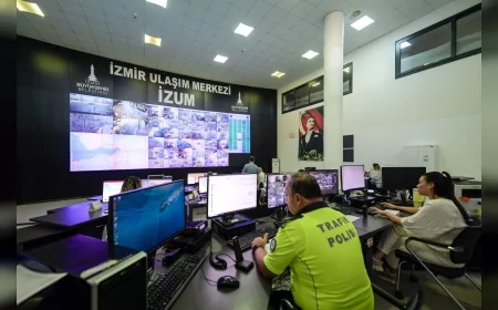 İzmir’de okul trafiği İZUM kameralarıyla izlendi, akıllı sistemlerle anında müdahale edildi