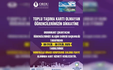 Ordu Büyükşehir Belediyesi, üniversite öğrencilerine ulaşım kolaylığı için kampüs içinde kart başvuru noktası açtı
