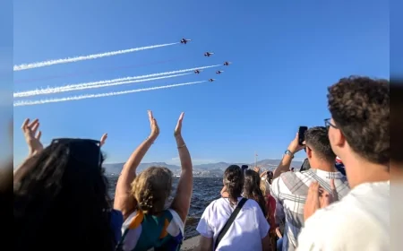 İzmir’in kurtuluşunun 103’üncü yılı Türk Yıldızları ve Solo Türk gösterileriyle kutlandı