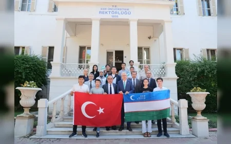 Ege Üniversitesi ile Andijan Devlet Üniversitesi arasındaki ikili diploma programı başarıyla sürüyor