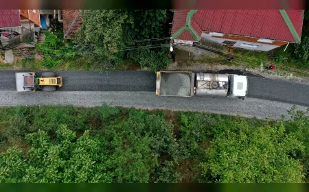 Kumru’da 7,4 km’lik grup yolu asfalta kavuşuyor, mahalle sakinleri uzun yıllar sonra rahat nefes aldı