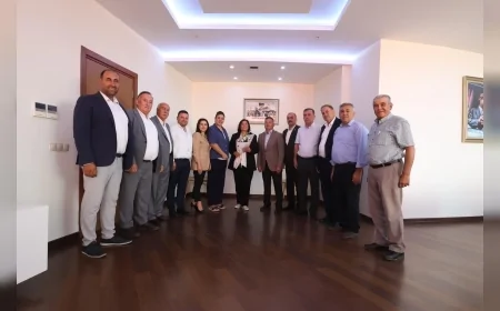 Türkiye Muhtarlar Derneği Aydın Şubesi yönetiminden Başkan Özlem Çerçioğlu’na nezaket ziyareti