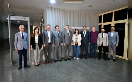 Aydın Esnaf ve Sanatkarlar Odaları Birliği’nden Başkan Özlem Çerçioğlu’na nezaket ziyareti