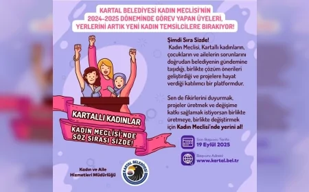 Kartal Belediyesi Kadın Meclisi yeni üyelerini arıyor: Başvurular 19 Eylül’de sona eriyor