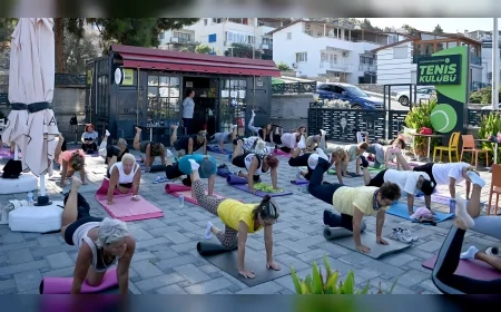 Kuşadası Belediyesi Tenis Kulübü’nde yoga sonrası pilates dersleri de başladı