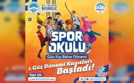 Kayseri Büyükşehir Spor A.Ş. 1. Güz Dönemi Spor Okulları için kayıtlar başladı