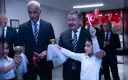 Gölbaşı’nda 2025-2026 eğitim yılı başladı, Başkan Yakup Odabaşı öğrencilerle ilk ders zilini çaldı
