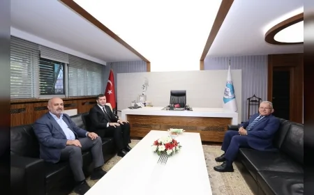 Başkan Büyükkılıç, Milletvekili Ersoy ve iş insanı Çamlı’yı ağırladı