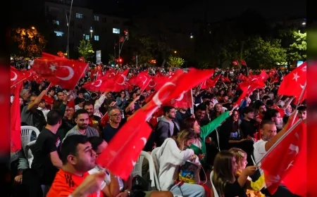 Kartal’da Avrupa Basketbol Şampiyonası final heyecanı dev ekranda izlendi
