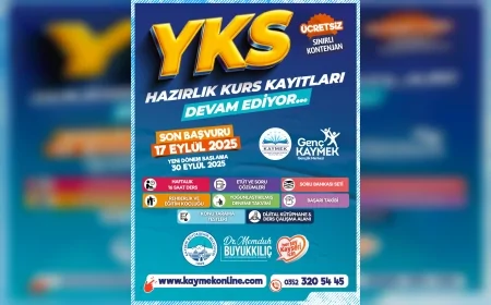 Kayseri Büyükşehir Belediyesi’nin ücretsiz YKS hazırlık kursları için kayıtlar 17 Eylül’e kadar devam ediyor