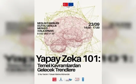 İzmir’de gençler yapay zekâ eğitimine katılacak, Meslek Fabrikası’nda “Yapay Zekâ 101” programı başlıyor