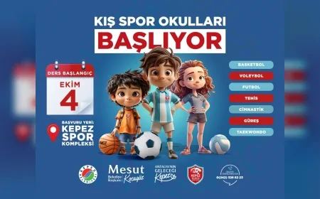 Kepez’de Kış Spor Okulları 4 Ekim’de başlıyor, 7 branşta çocuklara eğitim verilecek