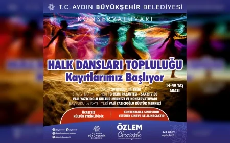 Aydın Büyükşehir Belediyesi Halk Oyunları ve Dans Eğitimleri için Kayıtlar 29 Eylül’de Başlıyor