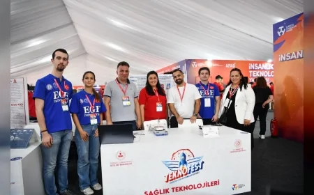 Ege Üniversitesi öğrencileri TEKNOFEST İstanbul’da 8 finalist takımla teknoloji yarışmalarında yer aldı