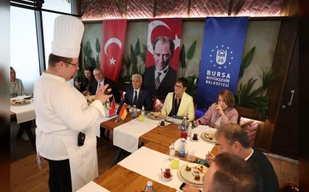 Bursa’da Alman heyete yöresel tatlar ikram edildi, yeni iş birlikleri gündeme geldi