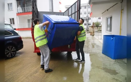 Giresun Belediyesi sitelere geri dönüşüm konteynerleri dağıtmaya başladı