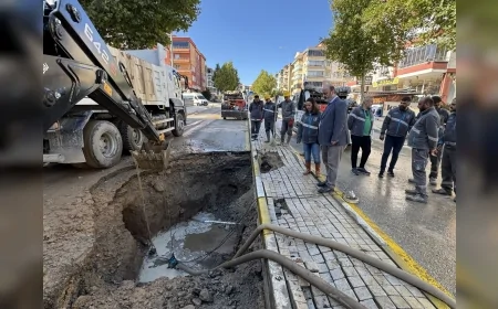 Çorum’da ana isale hattında arıza çıktı, belediye alternatif hatlarla su kesintisini önledi