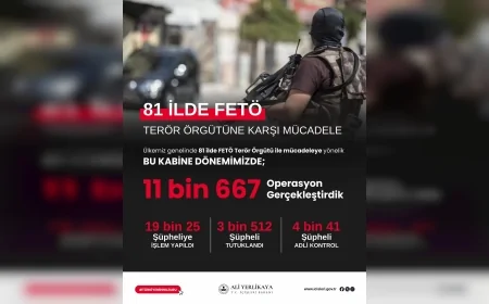 İçişleri Bakanı Ali Yerlikaya: "Son bir haftada 39 FETÖ operasyonunda 97 şüpheli yakalandı"