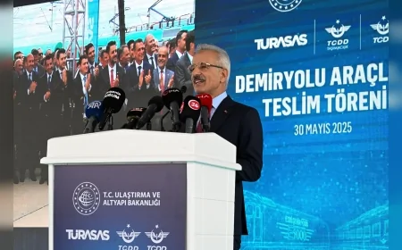 Ulaştırma ve Altyapı Bakanı Abdulkadir Uraloğlu: "Milli Hızlı Tren ve Gaziray üretiminde ihtiyaç duyduğumuz enerjiyi artık Güneşten elde ediyoruz"