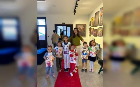 Eskişehir Sanat Sokağı’nda çocuklar için resim ve tişört tasarımı atölyeleri düzenlendi