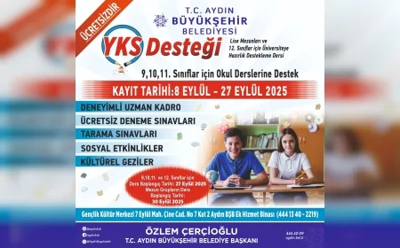 Başkan Özlem Çerçioğlu: "Üniversite adaylarına ücretsiz YKS desteğimiz devam edecek"