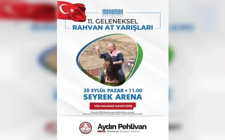 Menemen’de 11. Geleneksel Rahvan At Yarışları 28 Eylül’de 200 at ve biniciyle başlıyor