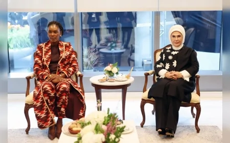 Emine Erdoğan, Gabon Cumhurbaşkanının eşi Nguema ile Türkevi’nde çevre ve işbirliği konularını görüştü