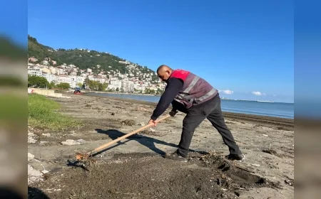 Ordu’da sahiller ve derelerde temizlik seferberliği: Yağışların ardından ekipler gece gündüz çalışıyor