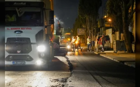 Bornova’da Pınarbaşı’nın giriş caddesi yenileniyor: Başkan Ömer Eşki “Pınar Caddesi ışıl ışıl olacak”