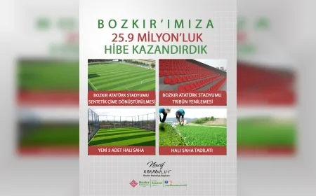 Bozkır’da spor altyapısına 25.9 milyon TL’lik hibe desteğiyle stadyum ve halı sahalar yenilenecek